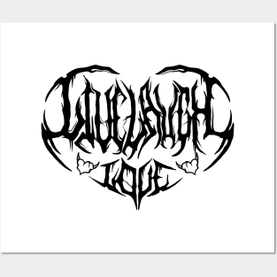 Black Live Laugh Love Death Metal Logo Posters and Art